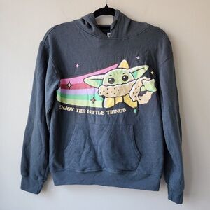 Baby Yoda Sweatshirt | Hoodie, Pockets | Women's S | Grogu Mandalorian The Child